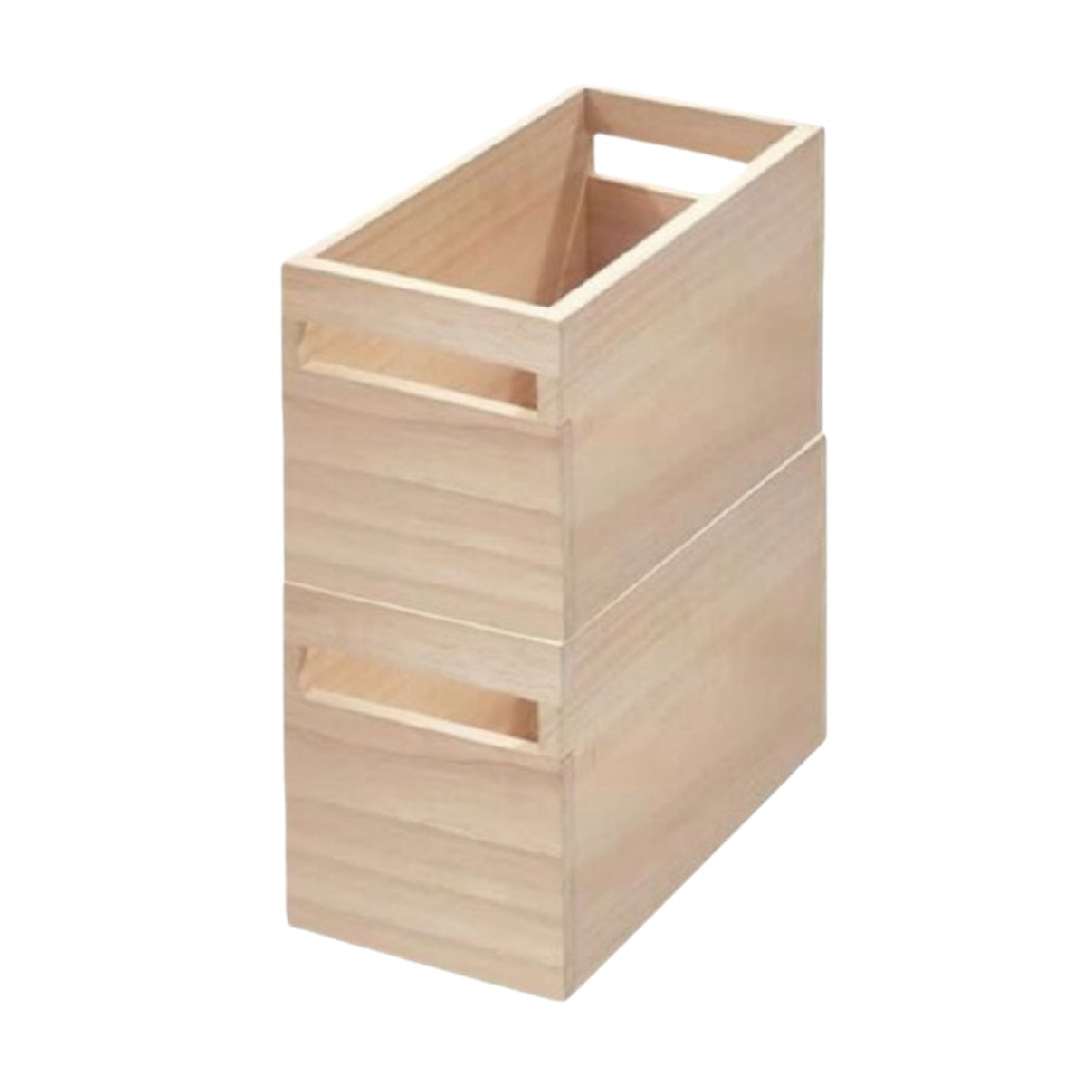 Boîte de rangement en bois pour organisation domestique - 30 x 15 x 10