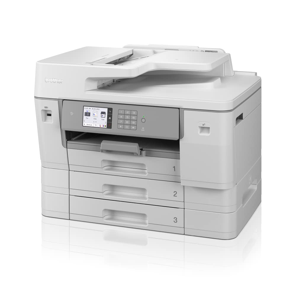 Brother MFC-J6957DW | Imprimante Multifonction 4 en 1 | 30 Pages/Minute | Jet d'encre Couleur | USB, LAN | Wi-FI Direct | Impression Recto-Verso, Blanc/Gris