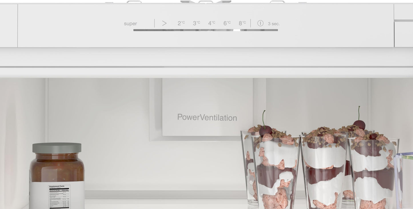 Bosch KIR81NSE0, Série 2, Réfrégirateur 1 porte, Encastrable, 177,2 x 54,1 cm, 310 L