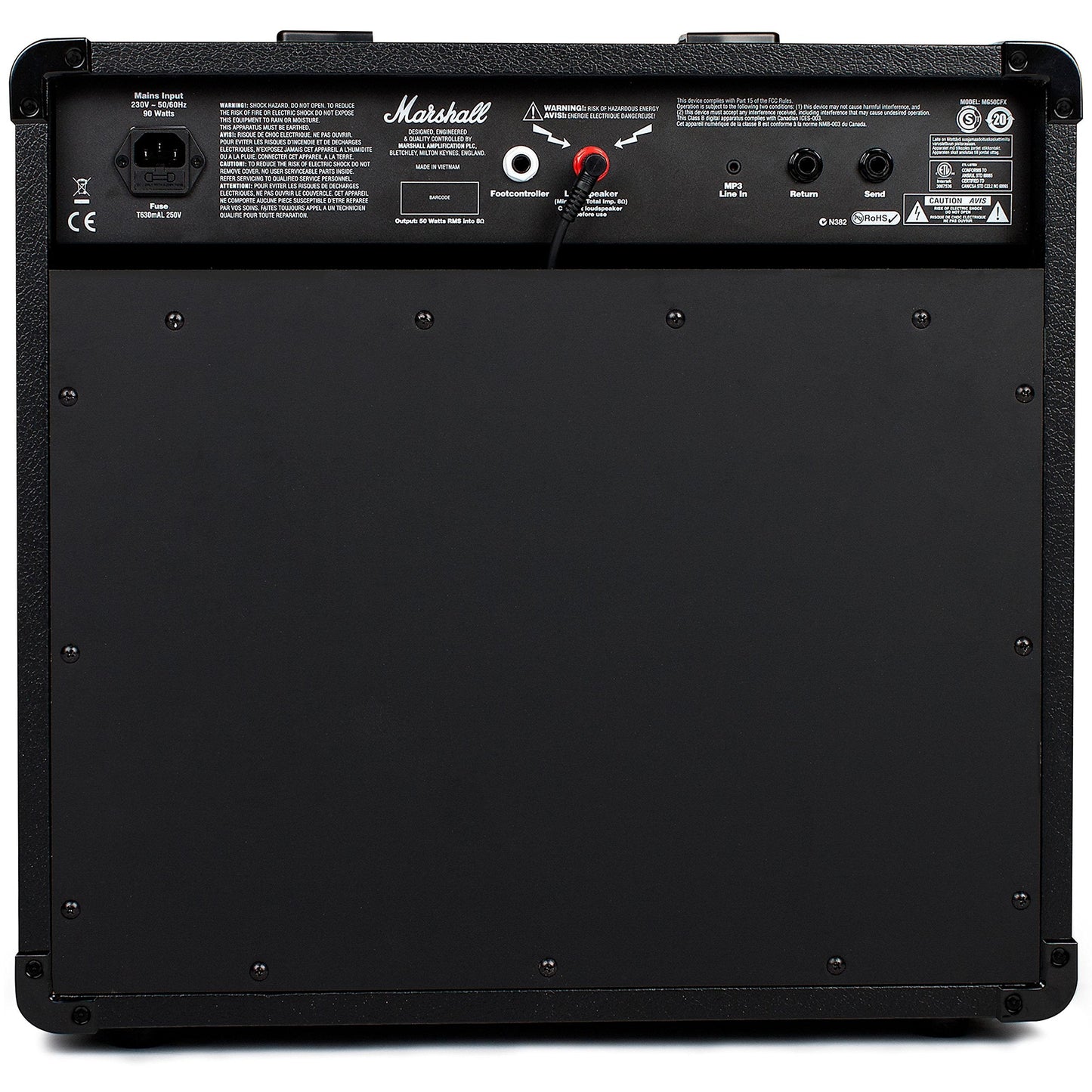 Marshall MG50GFX Amplificateur Combo pour Guitare avec Effets intégrés, ampli d'entraînement adapté à la Guitare électrique - Noir et doré
