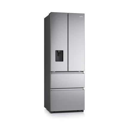 Hisense RF632N4WIE Réfrigérateur congélateur à porte française, NoFrostPlus, compresseur inverter, distributeur d'eau, CrispZone, 200 cm, partie réfri