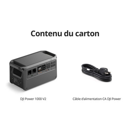 DJI Power 1000 V2, station électrique portable 1 024 Wh (Batterie LFP), sortie stable de 2 600 W, recharge de 0–80% en 37 Min, générateur électrique portable pour maisons, systèmes hors réseau