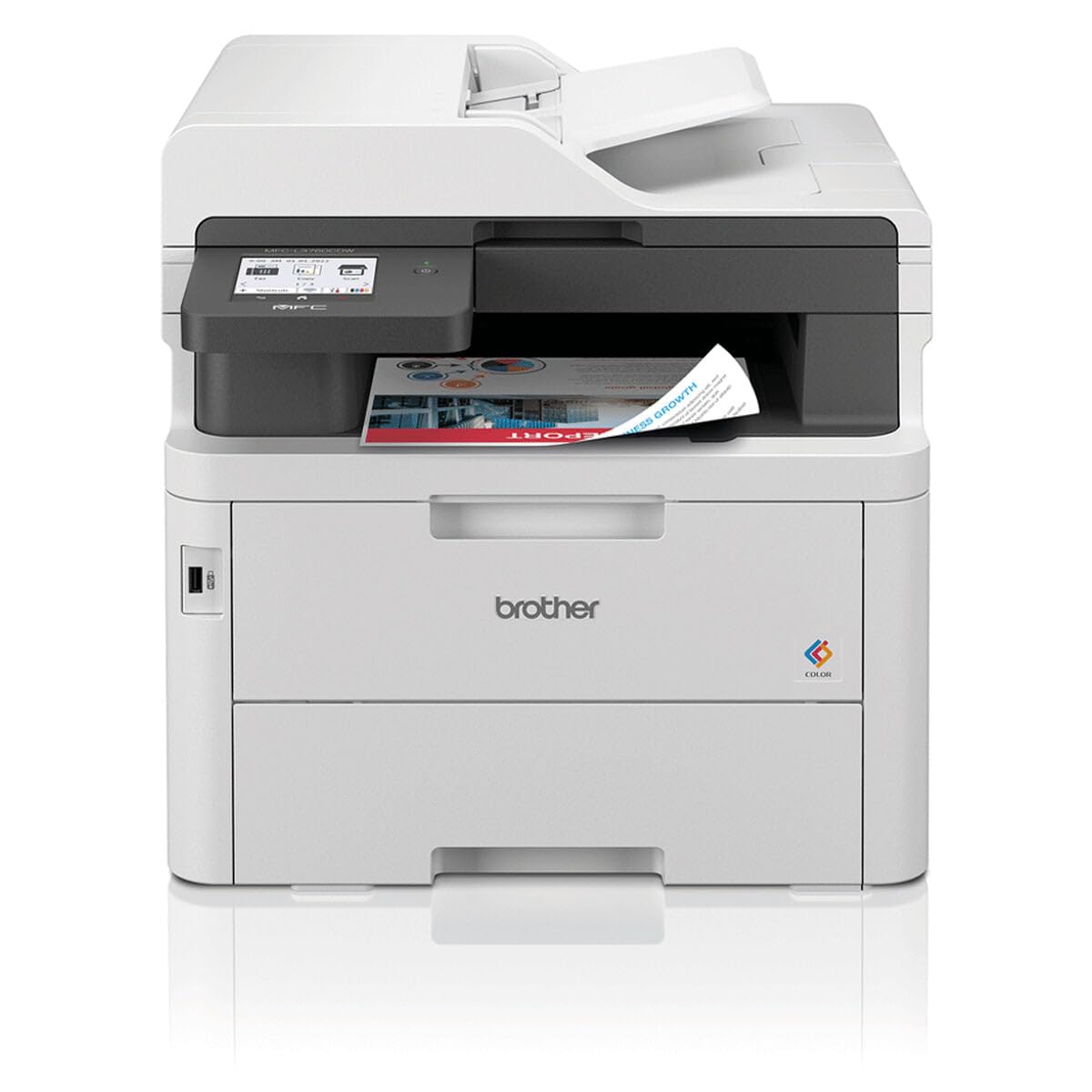 Brother MFC-L3760CDW - Imprimante Laser Couleur Multifonction (Impression/Scan/Copie/Fax) - Recto-Verso Automatique en impression - USB/WiFi/Ethernet