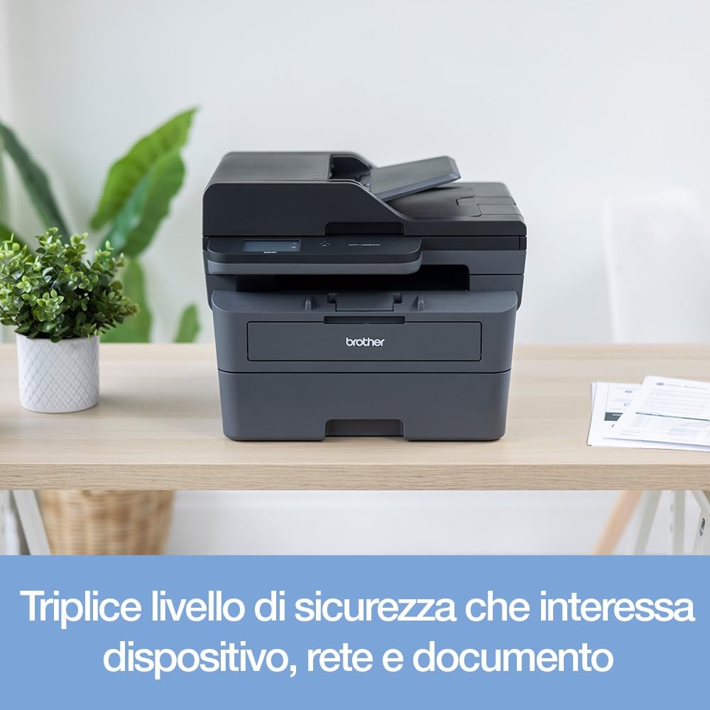 Brother DCP-L2665DW - Imprimante Multifonction 3 en 1 (Impression/Scan/Copie) Laser Monochrome - WiFi & Ethernet - Vitesse d'impression de 34 ppm | Eligible au Forfait d'encreEcoPro