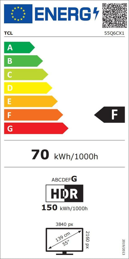 TCL 55Q6C QD-Mini LED TV, 4K HDR Premium 1000nits, Smart TV alimenté par Google (Dolby Vision IQ et Atmos, système Audio Onkyo 2.1, Motion Clarity Pro 144Hz, contrôle Vocal Mains Libres)