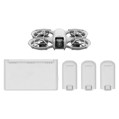 Bundle Trois Batteries DJI Neo, Mini Drone avec Caméra 4K UHD pour Adultes, Drone Suiveur qui Vole Seul de 135 g, Décollage du Creux de la Main, Suivi de Sujet, QuickShots, (sans Contrôleur)