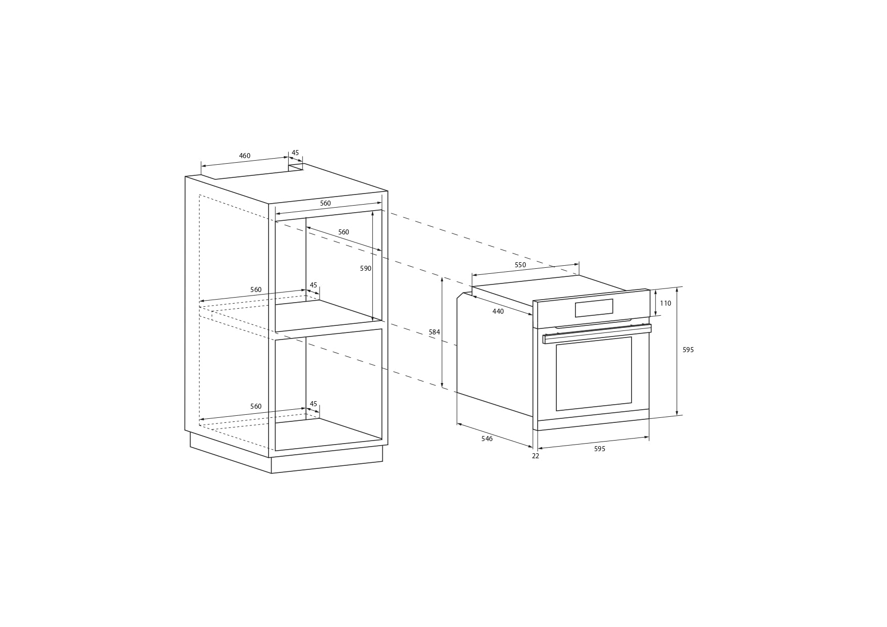 Four encastrable émail lisse FCS100X