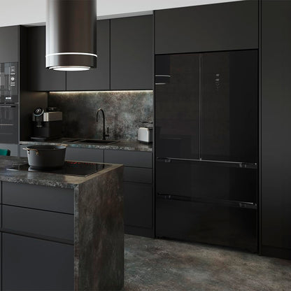 Cecotec Refrigerator Glass French Door 510 L Bolero CoolMarket FD 510 Glass E. 183 cm High, 84 cm Wide, Motor Inverter Plus, Fast Cooling and Fast Freezing, MultiAirFlow, Total NoFrost