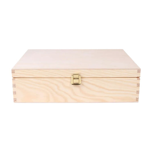 Boîte de rangement en bois naturel pour organisation d'objets - 30 x 20 x 10