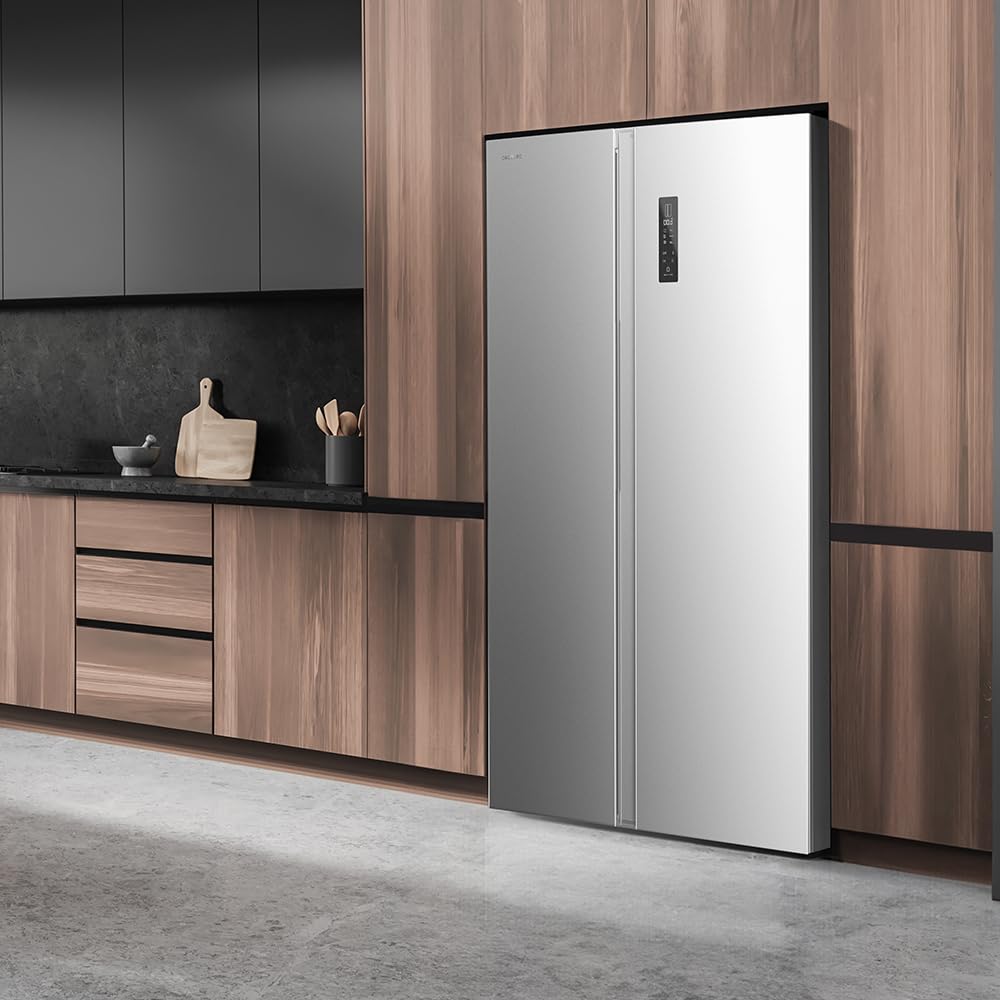 Cecotec Réfrigérateur américain Bolero CoolMarket SBS 562 Inox E. Réfrigérateur inoxydable, 562L, Total No Frost, Inverter Plus, Multi AirFlow, Refroidissement Rapide et Congélation Rapide.