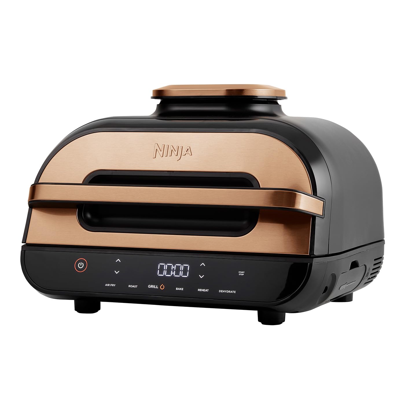 Ninja Foodi MAX Health Grill & Air Fryer, 6-en-1, Griller, Frire, Cuire, Rôtir et plus, 3,8L, Pièces Lavables au lave-vaisselle, Cuivre/Noir, Exclusivité Amazon AG551EUCP