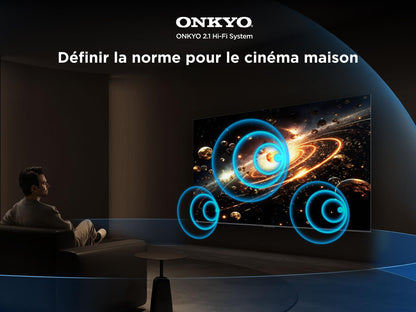 TCL 55Q6C QD-Mini LED TV, 4K HDR Premium 1000nits, Smart TV alimenté par Google (Dolby Vision IQ et Atmos, système Audio Onkyo 2.1, Motion Clarity Pro 144Hz, contrôle Vocal Mains Libres)