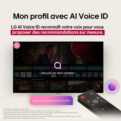 LG TV NANOCELL AI 2025 | 43NANO90| 43'' (108cm) | 4K UHD | HDR10 |webOS 25 | Télécommade AI Magic Remote | Alexa, Google Assistant | Netflix Disney+ Canal+ Prime Video | AirPlay 2 | Couleurs Pures