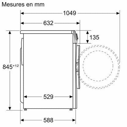 Bosch WGG244Z3FR, Série 6, Lave-linge Pose-libre, 9 kg, 1400 trs/min, Blanc