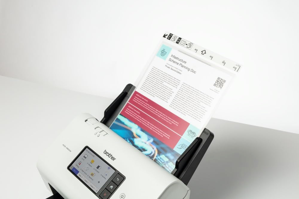 BROTHER ADS-4900W Scanner de Documents Professionnel / Recto - Verso / A4 / Rapide 60 Pages/Minute / Réseau Ethernet, Wi-FI, Wi-FI Direct / Scan to US