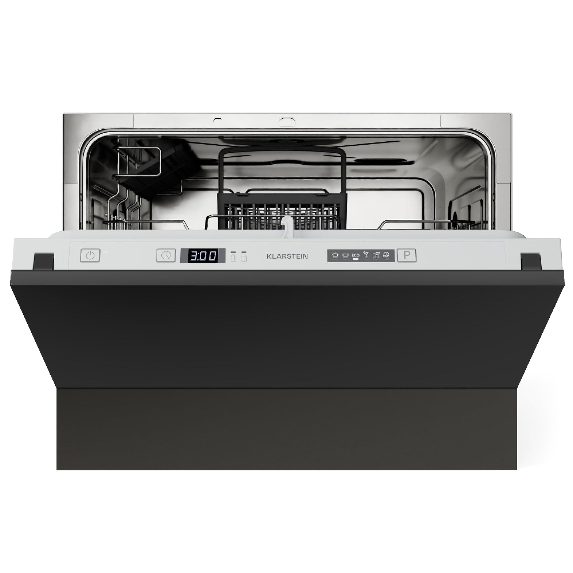 Klarstein Lave Vaisselle Encastrable - Compact 45 cm, 6 Couverts, Programme UV Hygiène, AquaStop Sécurité, Classe Énergie D, Silencieux 47 dB, Commande Intuitive