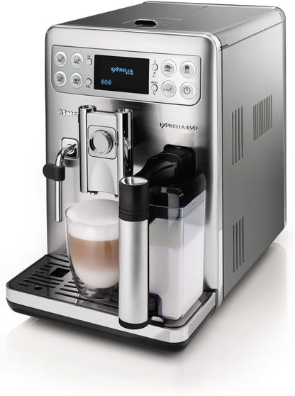 Philips Saeco HD8857/01 Machine à café Exprelia Evo en acier inoxydable