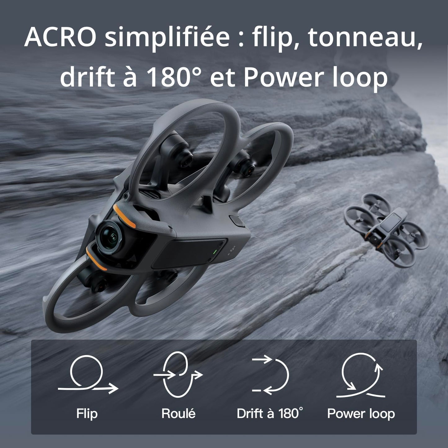 DJI Avata 2 (Drone seul),Drone FPV avec Caméra 4K, Vol Immersif,Protection d’hélice intégrée,Flip-Tonneau facile, FOV ultra-large 155degré, Compatible avec RC Motion 3,Drone Caméra pour Contenu en POV