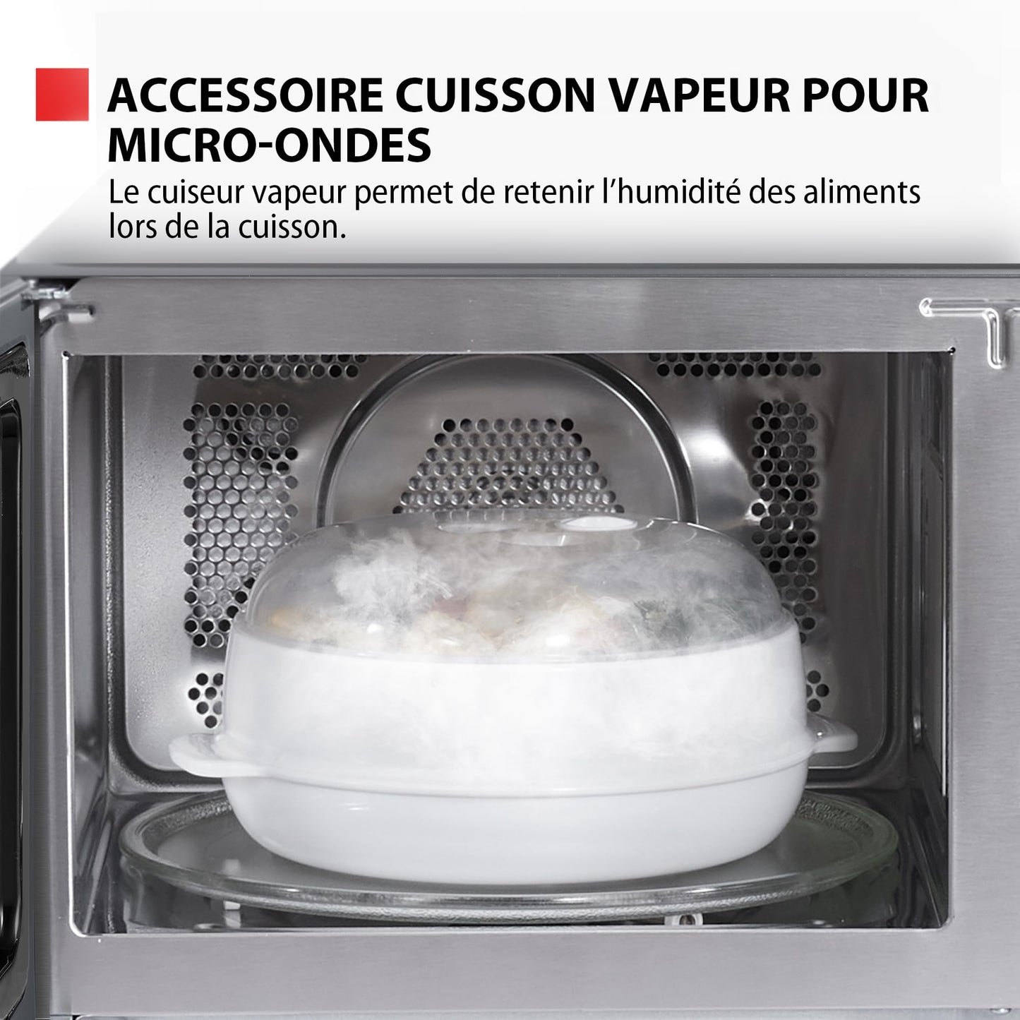 Toshiba MW3-AC26PFI(MG) Four à Micro-ondes 26L Air chaud combiné, 6-en-1 900W avec Cuiseur Vapeur en Gris Morandi, 6 Programmes 10 Niveaux de Puissanc