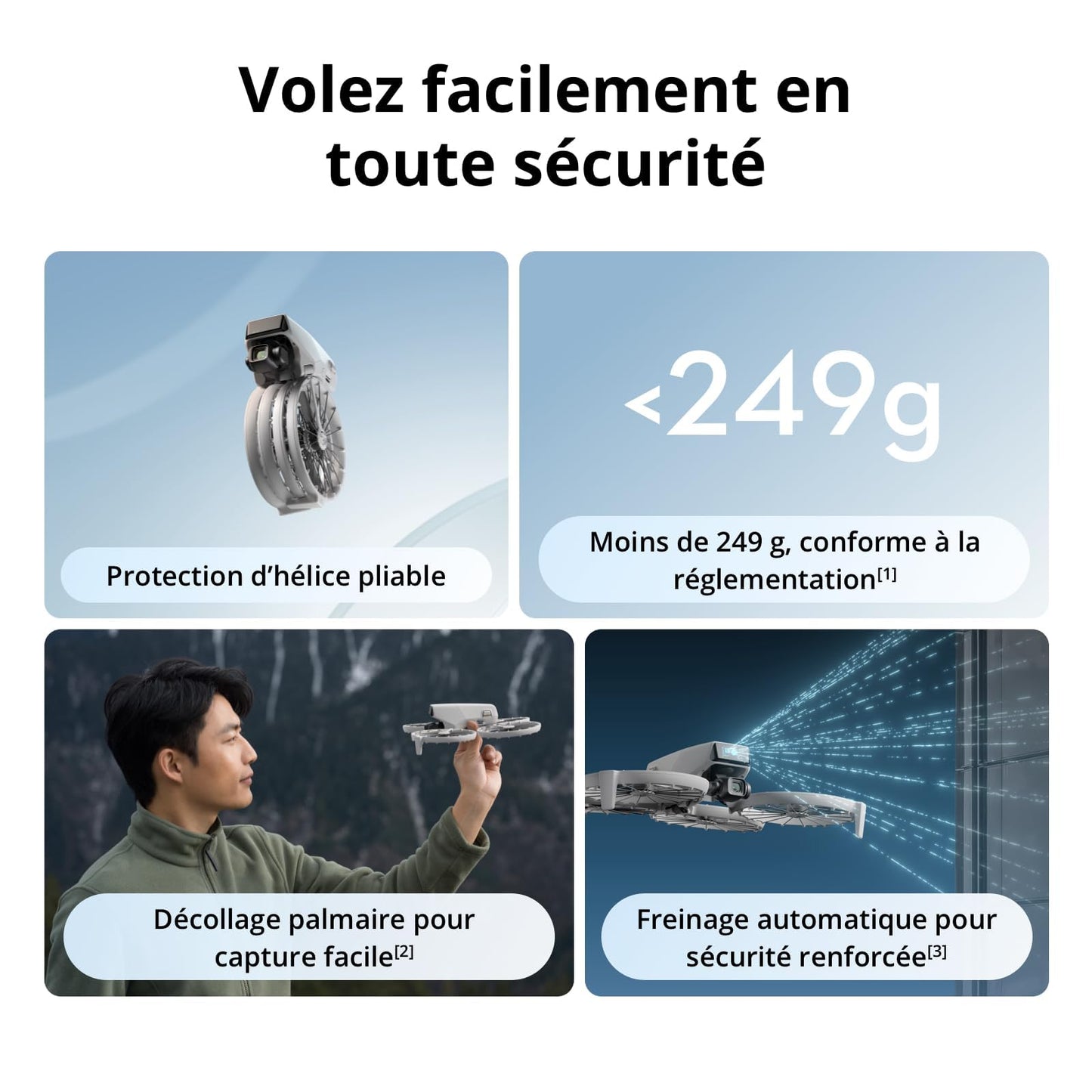 Bundle Fly More DJI Flip (radiocommande RC 2 avec écran), Drone Caméra 4K UHD pour adultes, Décollage palmaire, Retour automatique, Vol intelligent, Trois batteries pour un temps de vol de 93 min