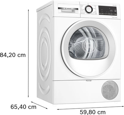 BSH Electroménager WQG1420DFR, Série 6, Sèche linge, Pompe à chaleur, 9 kg, Blanc