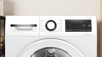 BSH Electroménager WQG1420DFR, Série 6, Sèche linge, Pompe à chaleur, 9 kg, Blanc