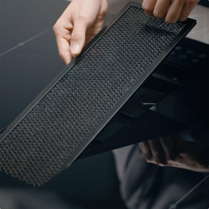 CIARRA ONE CBBEH392BF Plaque de cuisson à induction avec hotte aspirante, hotte de table intégrée, 39 cm, 2 plaques, Flexzone, 9 niveaux, sécurité enf