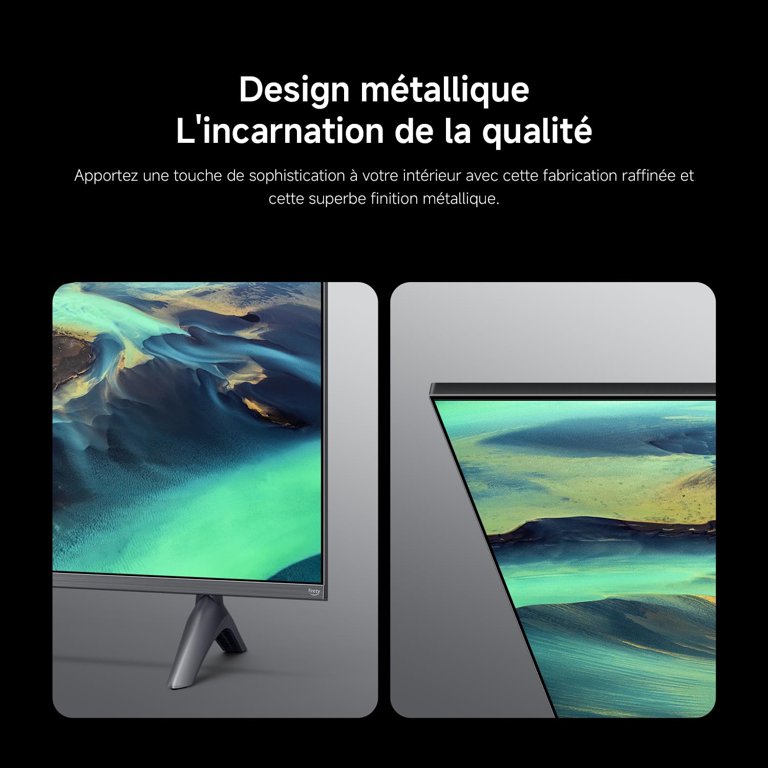 XIAOMI TV F Pro 75, 190 cm (75 Pouces), 4K UHD QLED, Smart TV, Fire TV, Contrôle Vocal Alexa, HDR10+, Mode Game Boost 120Hz, MEMC, 2Go+32Go, Compatible avec AirPlay