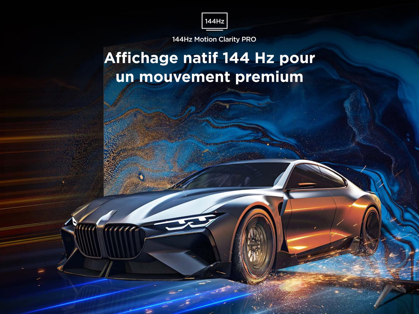 TCL 75Q6C QD-Mini LED TV, 4K HDR Premium 1000nits, Smart TV alimenté par Google (Dolby Vision IQ et Atmos, système Audio Onkyo 2.1, Motion Clarity Pro 144Hz, contrôle Vocal Mains Libres)