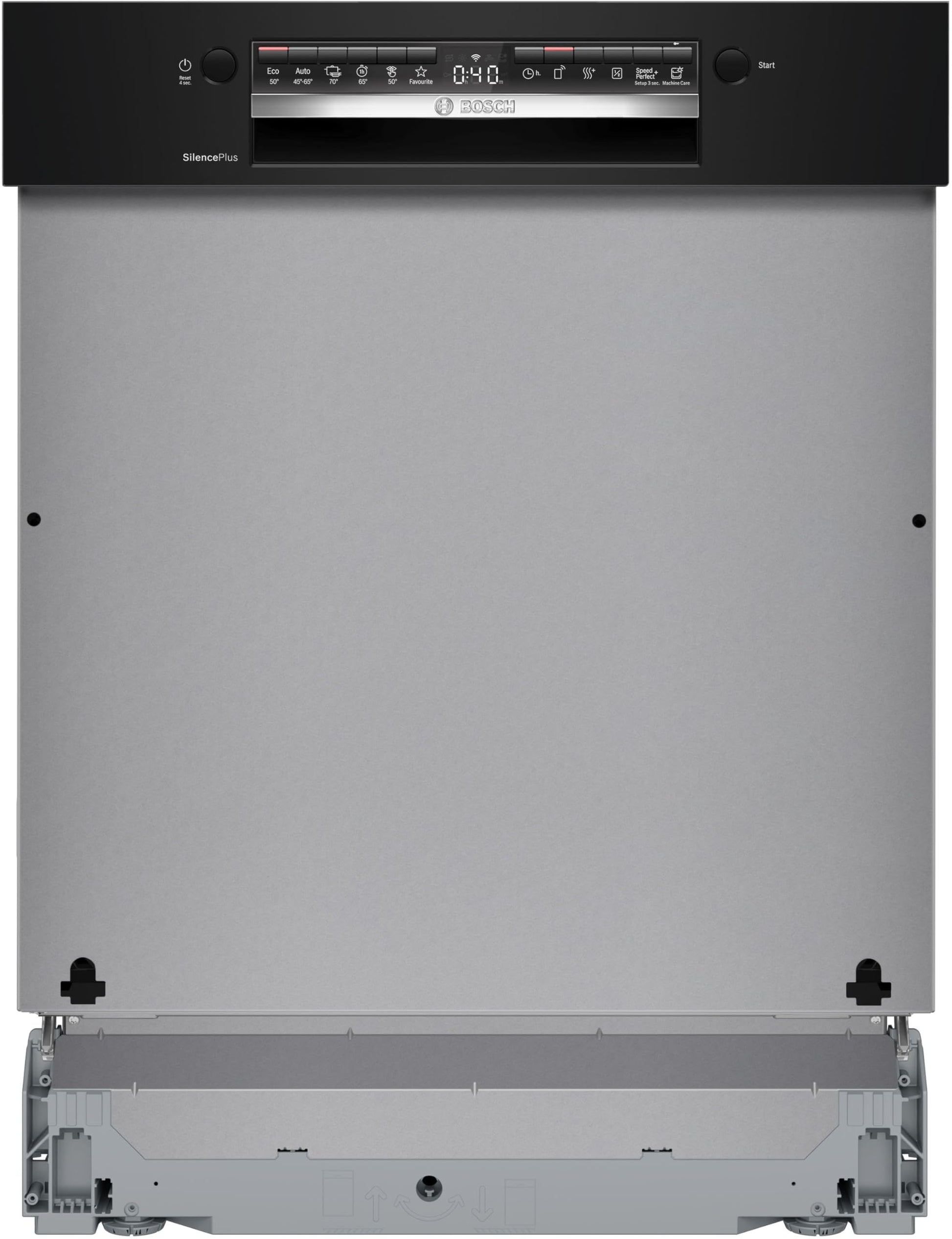 Bosch SMI4HCB19E, Série 4, Lave-vaisselle encastrable, 60cm, 14 couverts, Silence Plus 42 dB, Bandeau noir
