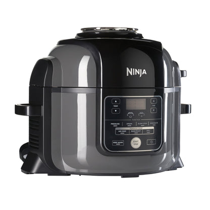 Ninja Multicuiseur Foodi, Air Fryer, 7-en-1, 6L, 7 fonctions de cuisson, Autocuiseur Multifonction, Cuisson sous pression, Friture à l'air, Cuisson lente, Gril et plus, Acier brossé et Noir, OP300EU