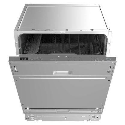 Cecotec Lave-vaisselle Intégrable 60cm Bolero Aguazero 6110 Full-BI. 1850W, 12 Couverts et 7 Programmes, Fonction Demi-charge, Programme 3 en 1, Départ Différé, Dry+ et KidBlock, Panier à Couverts.