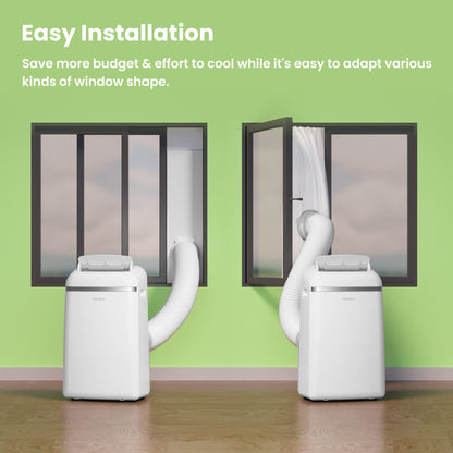 COMFEE' Climatiseur Mobile 12000 BTU/H 3,5 kW, 3 Modes, Fonction Follow Me, Télécommande, pour grandes pièces de 43㎡/117m³, Kit d'évacution inclus, Réfrigérant naturel, PAC 12000