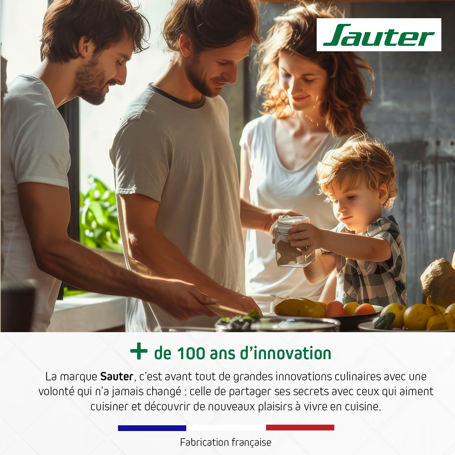Sauter - SPI4664B - Plaque Induction - Table de Cuisson Encastrable - Noir - 4 Foyers - 7200W - Dimensions Encastrement : 56x49cm - Espace Grand Plat - Fabriqué en France