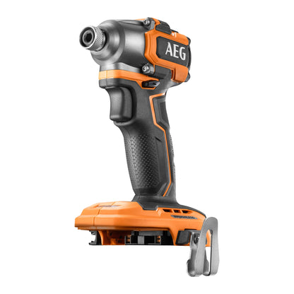 AEG - Visseuse à Chocs Sans Fil - Pour Vissage en Série sur Moyens et Gros Chantiers - Moteur Brushless - 3 Vitesses - LED d'Éclairage - Revêtement Softgrip - BSS18SBL-0