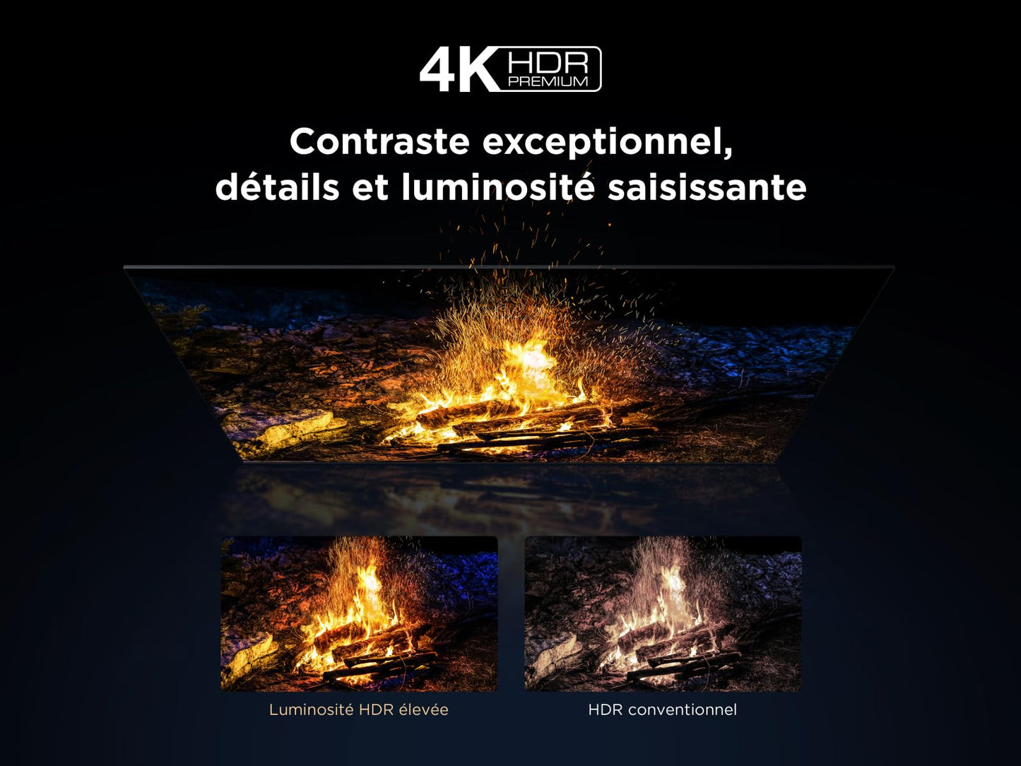 TCL 98Q6C QD-Mini LED TV, 4K HDR Premium 1000nits, Smart TV alimenté par Google (Dolby Vision IQ et Atmos, Panneau HVA Mat, système Audio Onkyo 2.1, Motion Clarity Pro 144Hz)