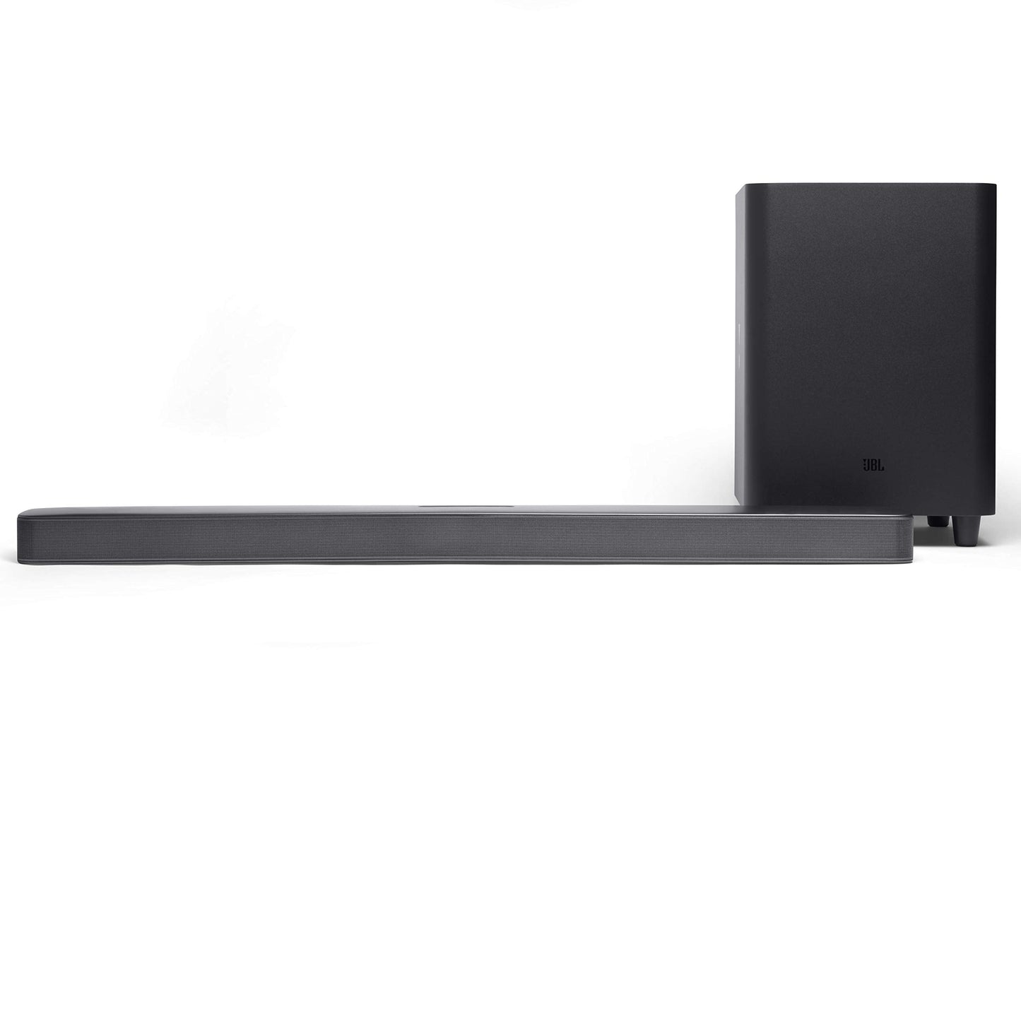 JBL Barre de Son Surround Bar 5.1 - Système de Divertissement Exclusif Amazon, capacités de Streaming et Caisson de Basses, Compatible avec Amazon Ale