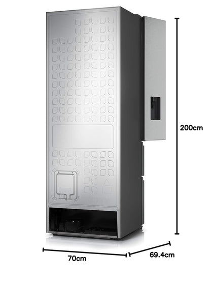 Hisense RF632N4WIE Réfrigérateur congélateur à porte française, NoFrostPlus, compresseur inverter, distributeur d'eau, CrispZone, 200 cm, partie réfri