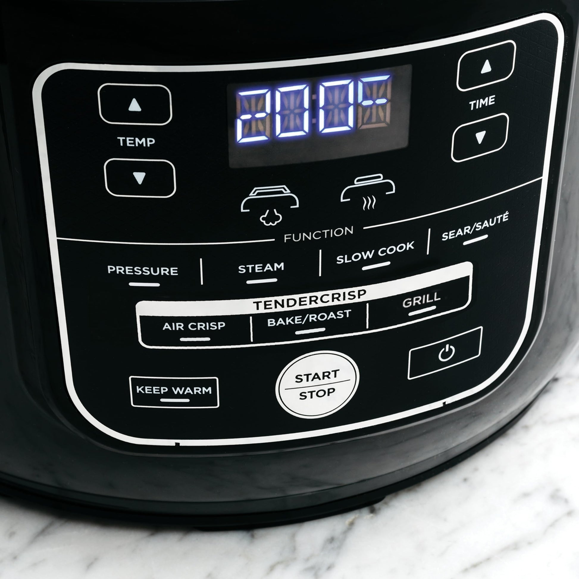 Ninja Multicuiseur Foodi, Air Fryer, 7-en-1, 6L, 7 fonctions de cuisson, Autocuiseur Multifonction, Cuisson sous pression, Friture à l'air, Cuisson lente, Gril et plus, Acier brossé et Noir, OP300EU