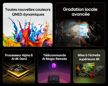 LG TV QNED AI 2025 | 43QNED8E | 43'' (108cm) | 4K UHD | HDR10 | webOS 25 | Télécommade AI Magic Remote | Alexa, Google Assistant | Netflix Disney+ CANAL+ Prime Video | AirPlay 2 | Luminosité éclatante