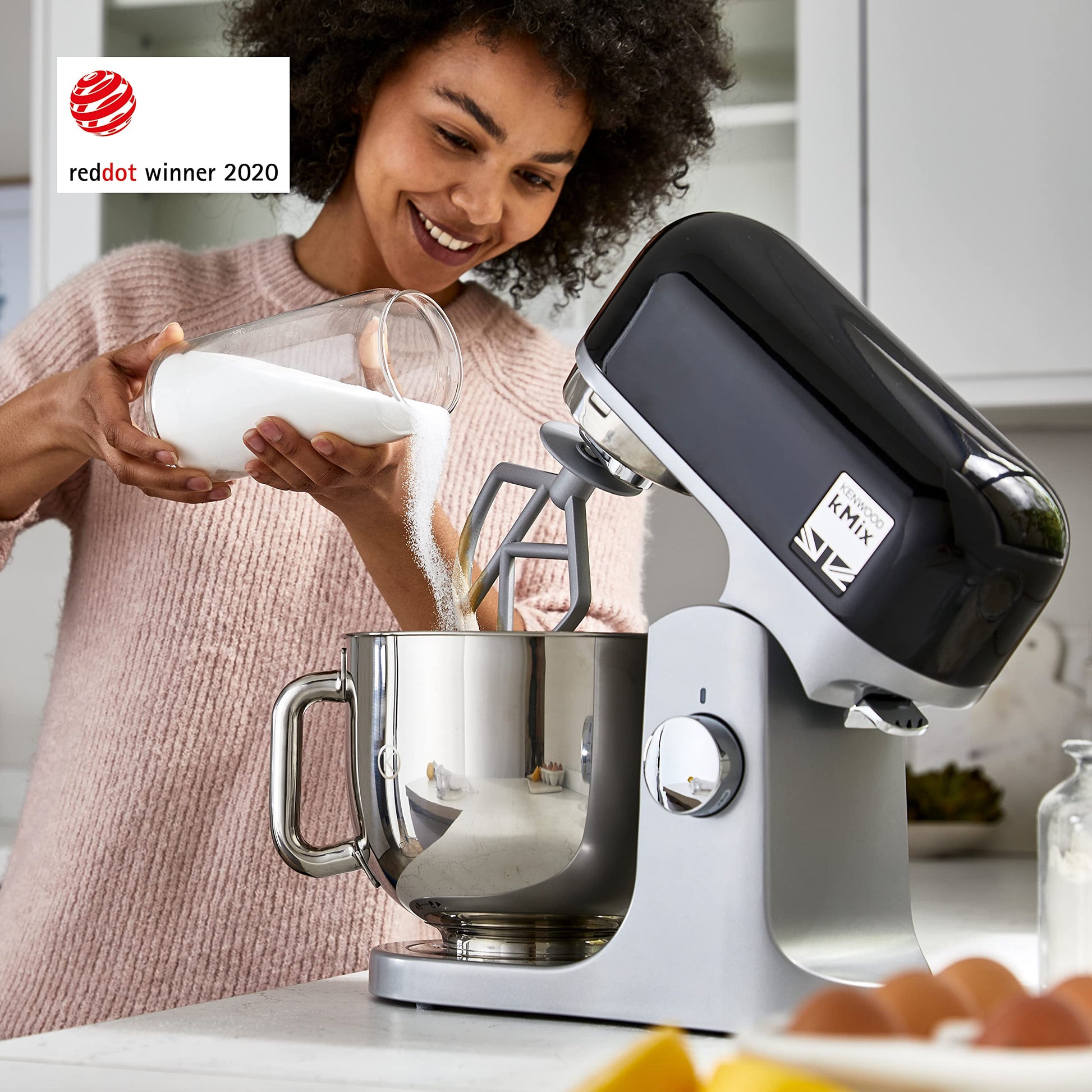 Robot pâtissier Kenwood kMix KMX750BK - bol 5 litres - 6 vitesses - 3 accessoires - noir