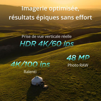 DJI Mini 4 Pro Fly More avec DJI RC 2 + Card Care Refresh 1-Year Plan, Mini Drone Pliable avec Caméra 4K, Moins de 0,549 lb/249 g, Temps de Vol de 34 min, 2 Batteries Supplémentaires, C0