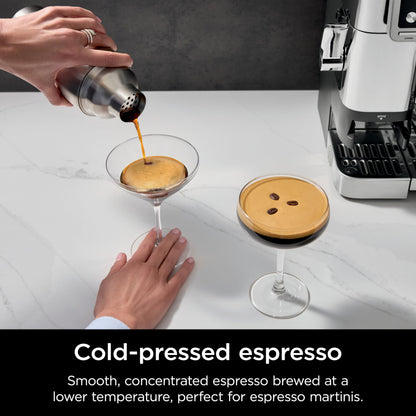 Ninja Luxe Café Pro Series, Espresso Machine, Drip Coffee, Cold Brew, Hot Water, Integrated Tamper, Built-in Grinder, Hands-Free Frother for Cappuccin