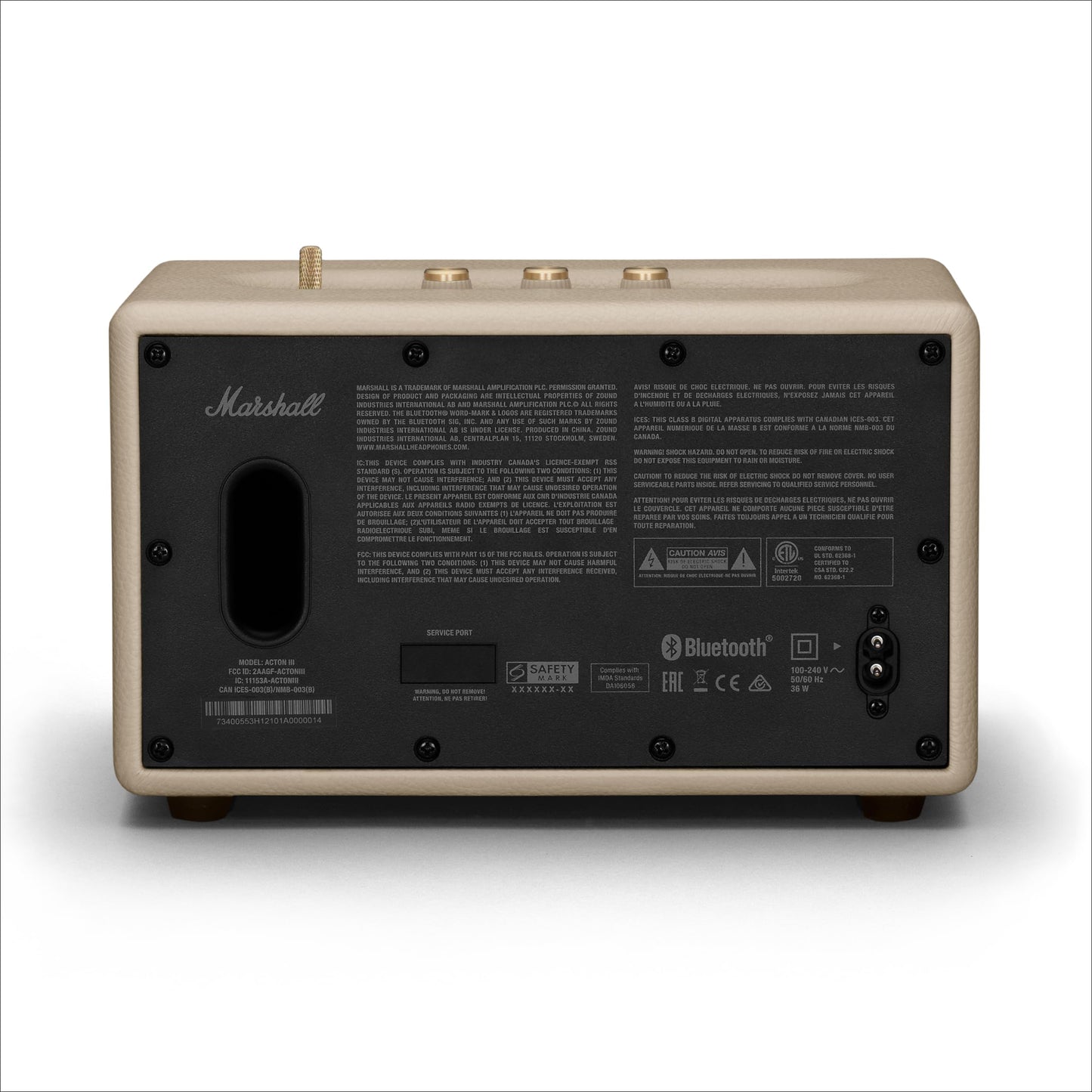Marshall Acton III Enceinte Bluetooth sans Fil - Crème
