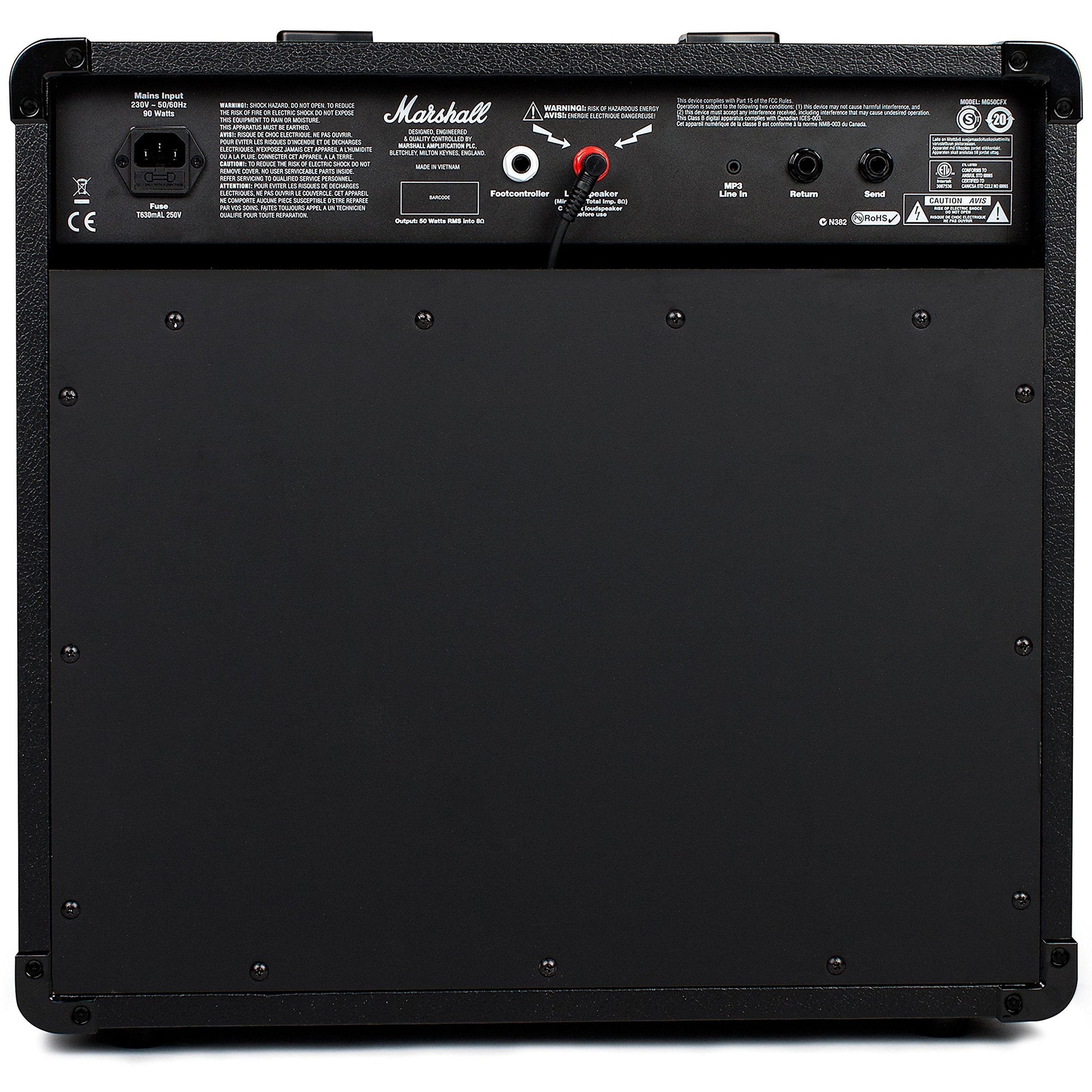 Marshall MG50GFX Amplificateur Combo pour Guitare avec Effets intégrés, ampli d'entraînement adapté à la Guitare électrique - Noir et doré